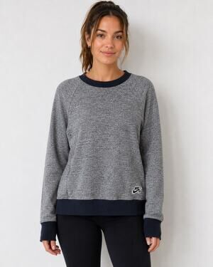 Nike SB Black Gray Knit Pullover Sweatshirt Size S L/S Skateboarding Crewneck